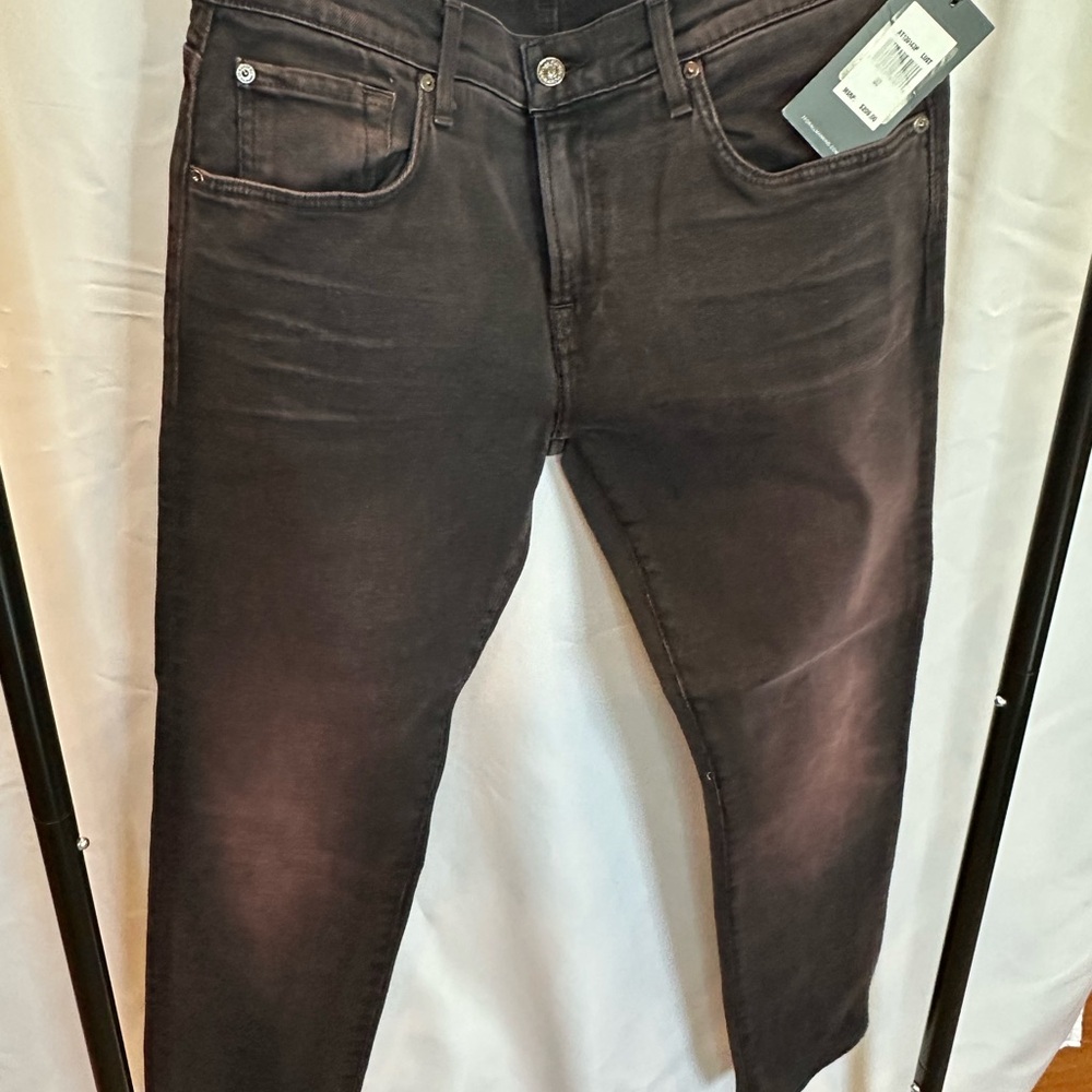 NEW 7 for Mankind Men's Black Ombré Paxtyn Skinny Jeans